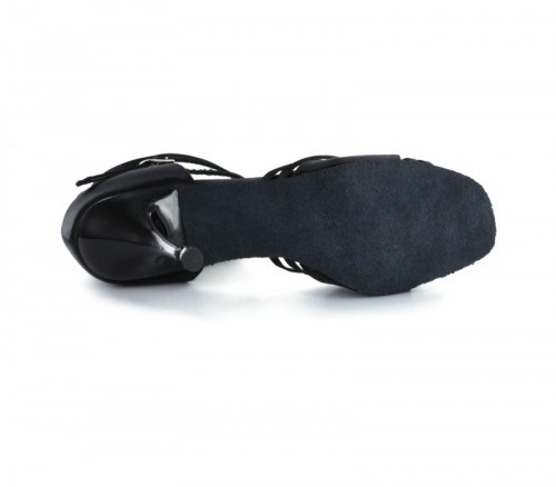 Black Satin Sandal  LS174102