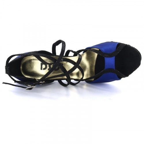 Black Sparkle & Blue Satin Sandal 177504