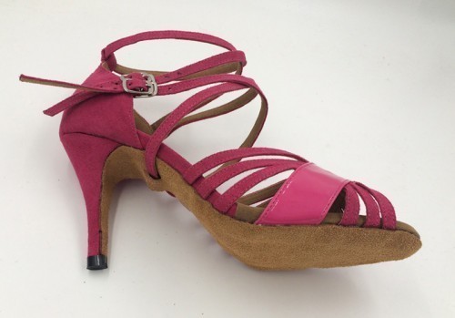 Pink Velvet & Patent Sandal adls283706