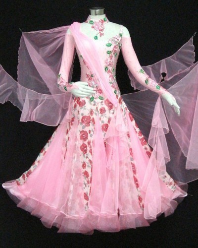 Pink Spandex & Gauze Dress  SZ-HYJ-B1104