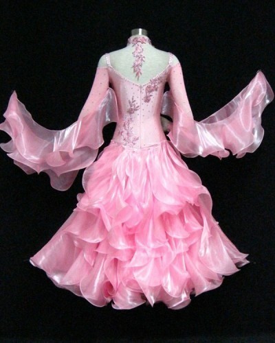 Pink Spandex & Gauze Dress  SZ-HYJ-B1113