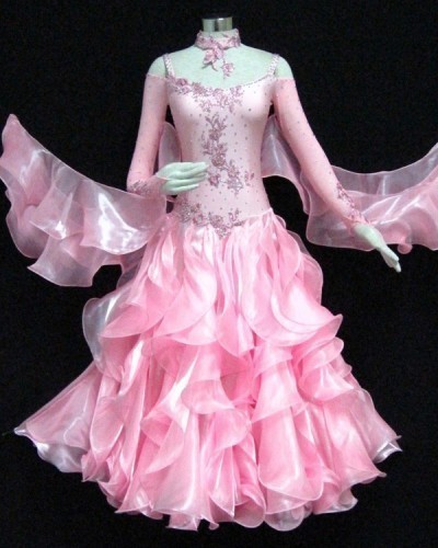 Pink Spandex & Gauze Dress  SZ-HYJ-B1113