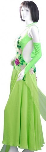 Green Lycra & Chiffon Gown  SZ-HYJ-B203