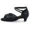 Black Imitated Leather With Mesh Sandal  LS160309