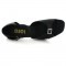 Black Satin Sandal with Width-Adjusted Buckle LS161401
