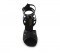 Black Sparkle Patent & Mesh Sandal  LS164509