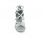 Silver White Satin Sandal  LS166203
