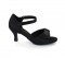Black satin with velcro design on the front Sandal  LS167801