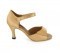 Tan Satin with velcro design on the front Sandal  LS167803