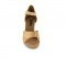 Tan Satin with velcro design on the front Sandal  LS167803