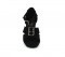 Black Nubuck Sandal  with Width-Adjusted Buckle LS167901