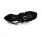 Black Nubuck Sandal  with Width-Adjusted Buckle LS167901