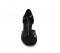 Black satin & rhinestones on the strap Sandal  LS169302