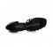 Black satin & rhinestones on the strap Sandal  LS169302