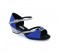 Blue Satin Sandal with Width-Adjusted Buckle LS172005