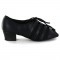 Black leather & net with suede sole Sandal  LS172501