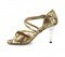 Black & gold Patent Leather Sandal  LS174004