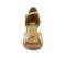 Tan satin & gold sparkle with suede sole Sandal  LS174805