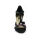 Black Velvet & Flower Patent Sandal 177903