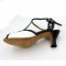 White Synthetic Leather & Black Patent Sandal adls373701