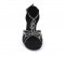 Black satin & rhinestones Sandal  fls6728t-1