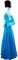 Aqua Blue Lycra & Chiffon Dress  SZ-HYJ-B063