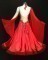 Rosy-Red Spandex &Silk Fabric Dress  SZ-HYJ-B1101